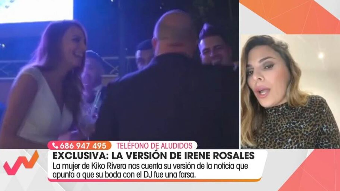 Irene Rosales hablando de su boda. (Telecinco).
