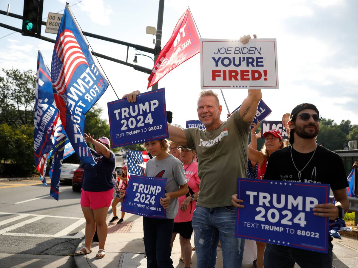 Foto: Seguidores de Trump en Atlanta, Georgia, la semana pasada. (Getty/Octavio Jones)