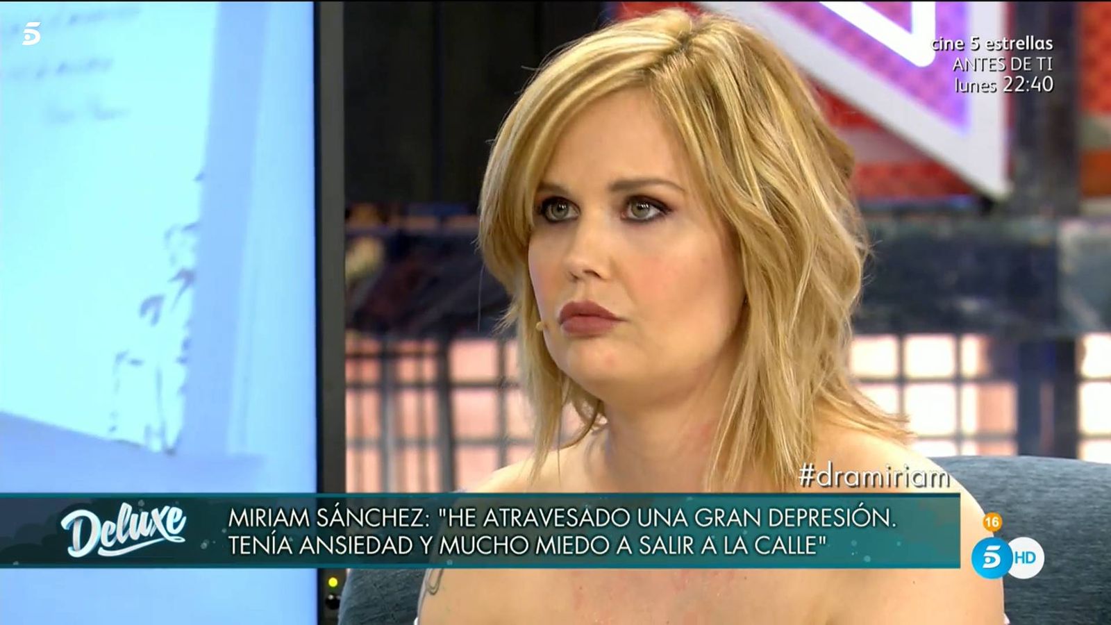 Foto: Miriam Sánchez, en 'Sábado Deluxe'. (Telecinco)