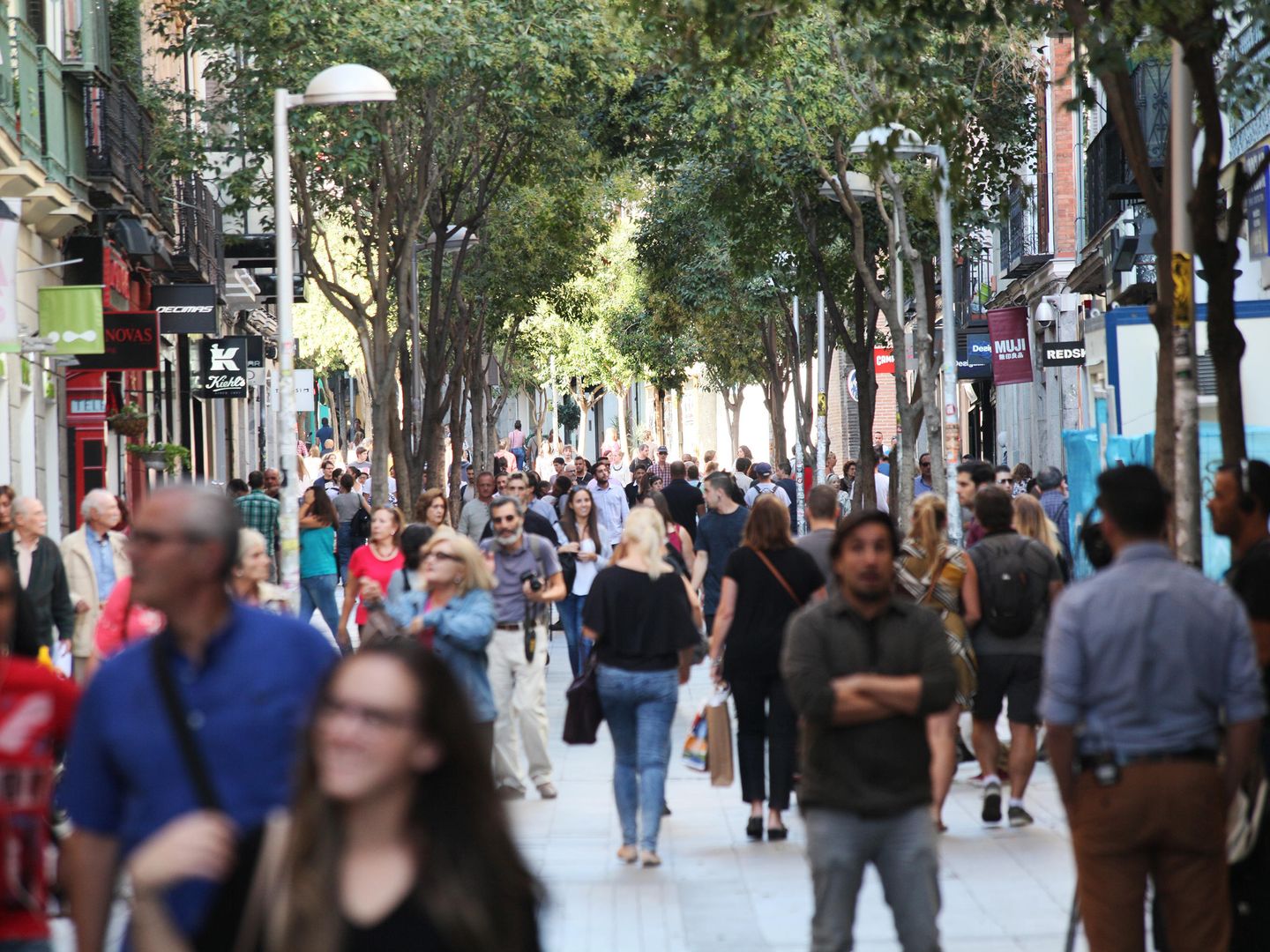 Calle Fuencarral, Madrid, epicentro de la gentrificación madrileña. Foto: Enrique Villarino