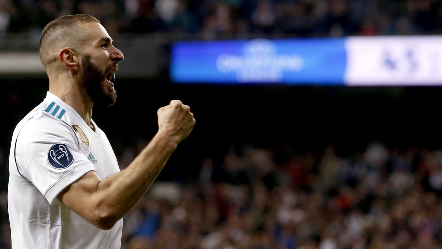 Benzema celebra su segundo gol. (EFE) 