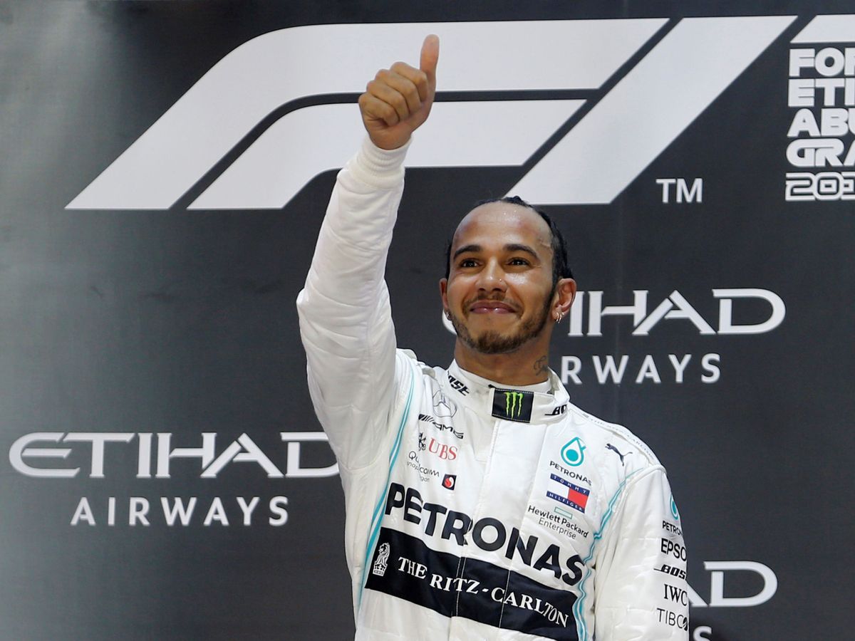Foto: Lewis Hamilton, celebrando su victoria en Abu Dhabi la temporada pasada. (Reuters)