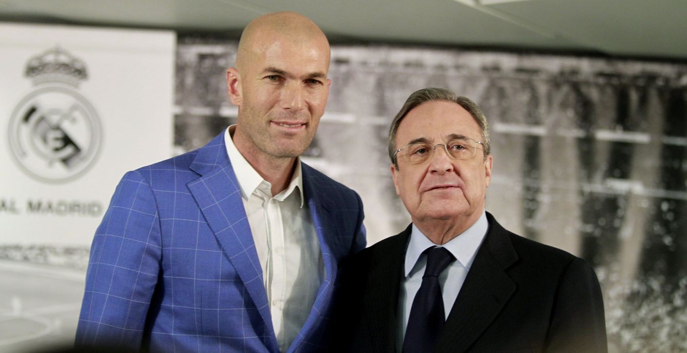 Florentino Pérez, en la presentación de Zidane como sustituto de Benítez. (EFE)