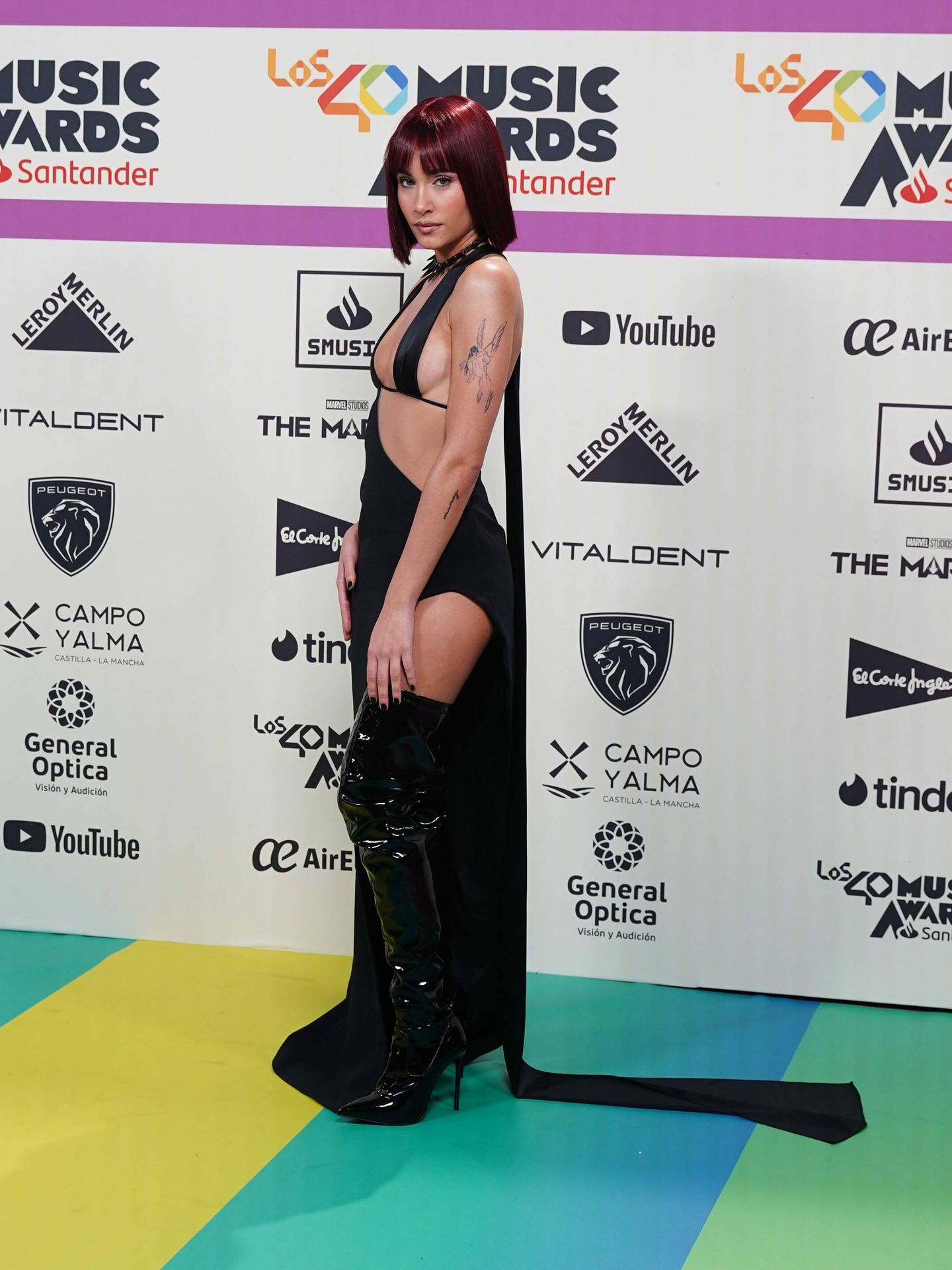 Aitana en la alfombra roja de LOS40 Music Awards 2023. (CP)