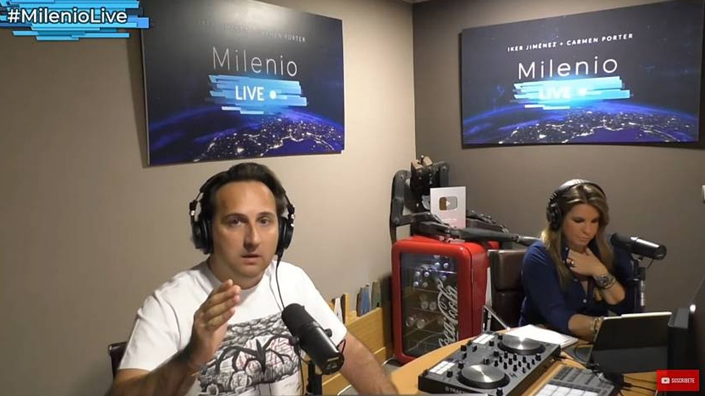 Iker Jiménez y Carmen Porter en 'Milenio Live'. (Youtube)