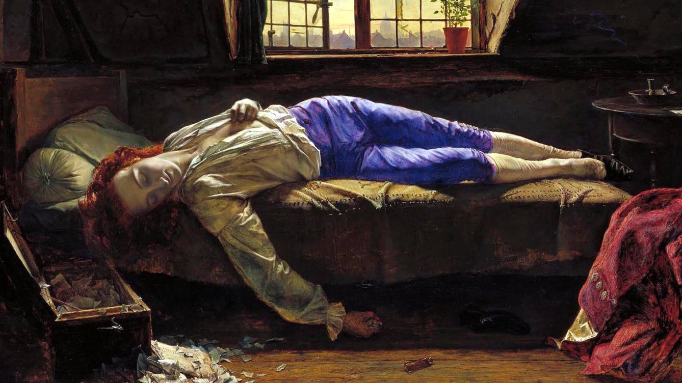Foto: 'La muerte de Chatterton', de Henry Wallis (1856)