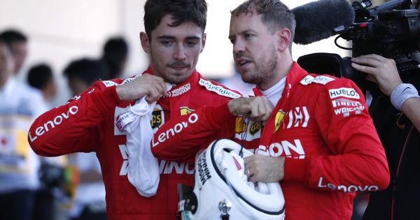 Foto: Sebastian Vettel y Charles Leclerc tiraron por la borda un doblete en Japón. (Reuters)