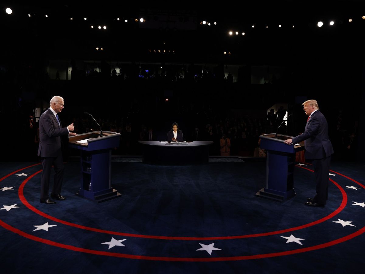 Foto: Último debate de Trump y Biden antes de las elecciones. (Reuters)