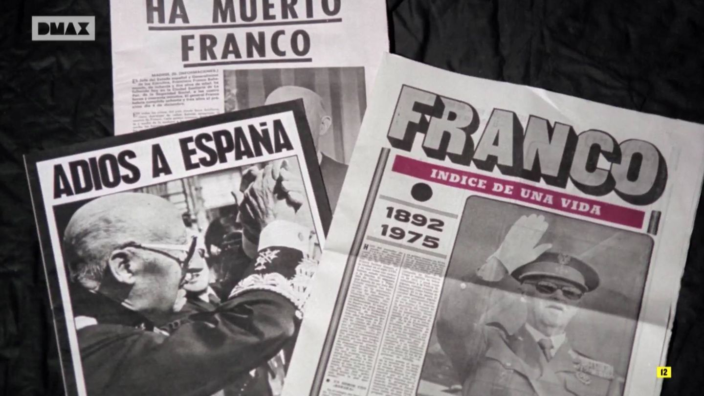 Recortes de la época, anunciando la muerte de Franco. (DMAX)
