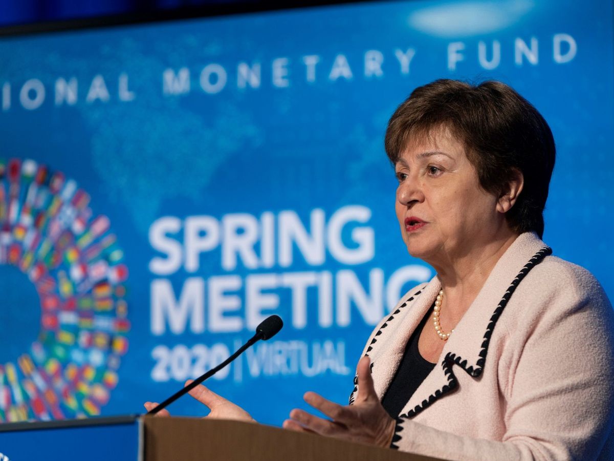 Foto: La directora del FMI, Kristalina Georgieva, en un acto en Washington. (EFE)