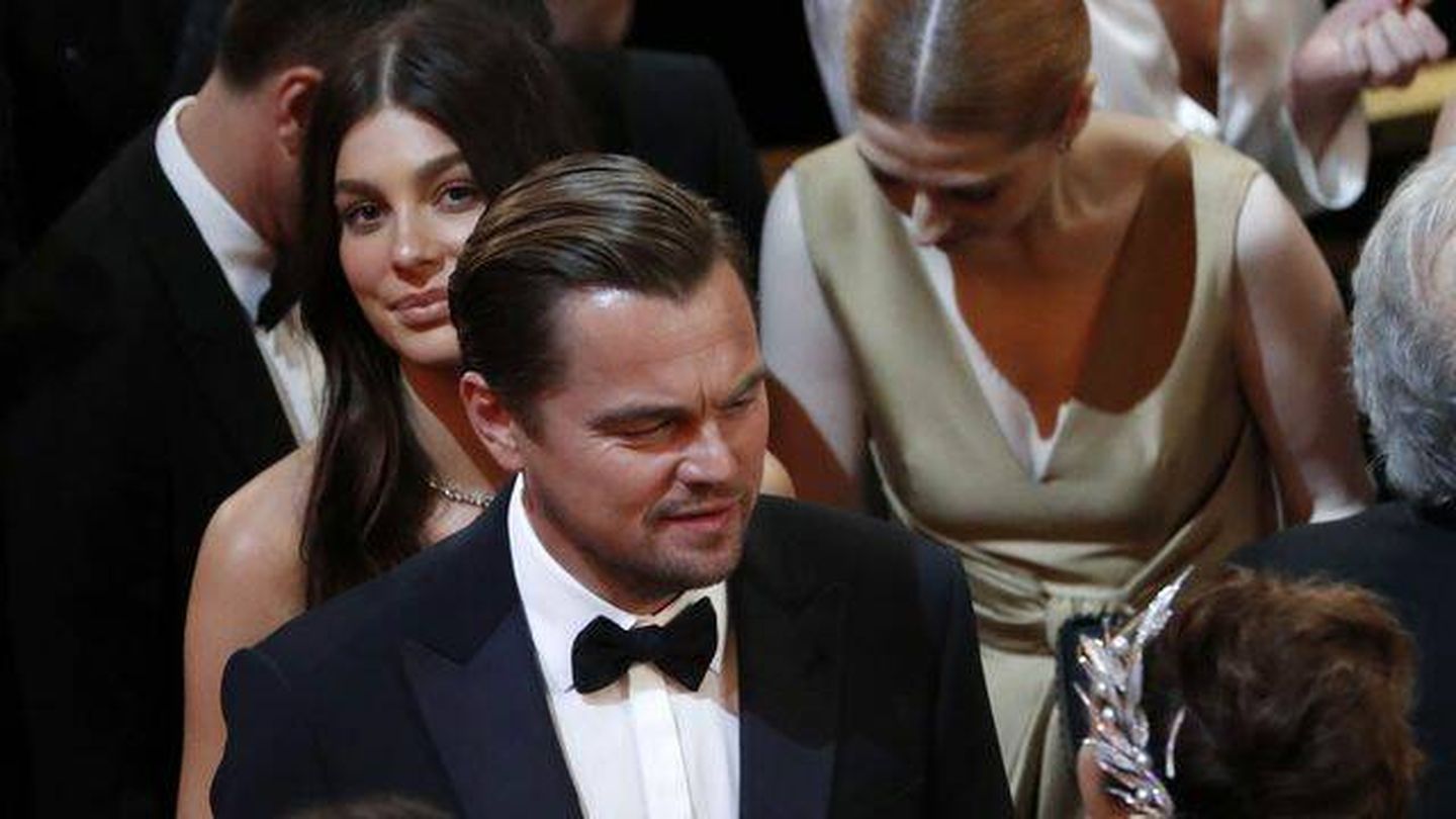   Leonardo DiCaprio y Camila Morrone, en los Oscar 2020. (Reuters/Mario Anzuoni)
