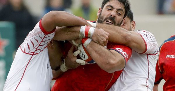 Foto: Jaime Nava, capitán de España, en el partido ante Tonga. (EFE)
