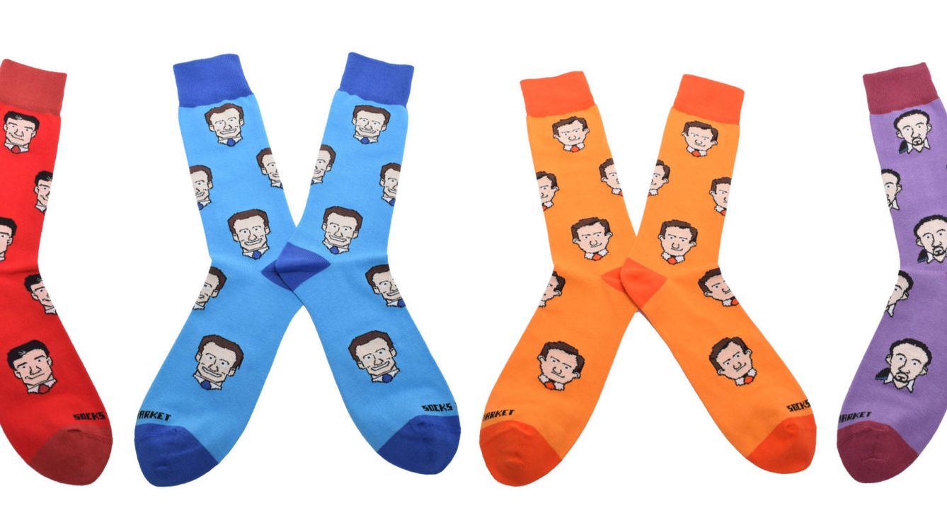 Foto: 'Candidatines', los calcetines con los rostros de líderes políticos (Socks Market)