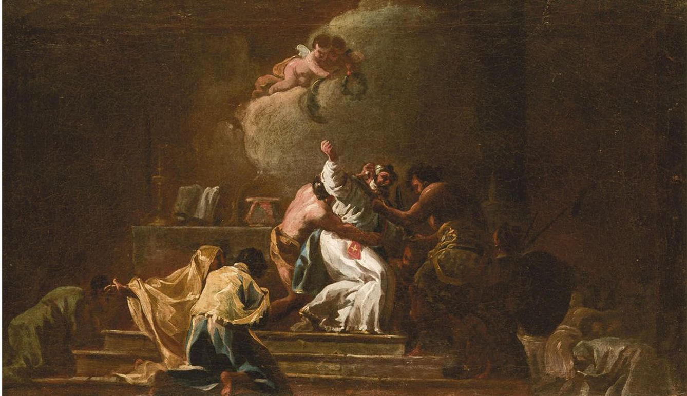 Muerte de San Alberto de Jerusalén. 1772-1774. Colección particular de Cuenca.