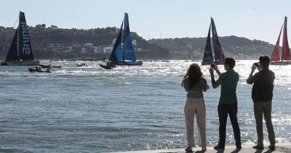 Foto: Una prueba de la Volvo Ocean Race a su paso por Lisboa. (EFE)