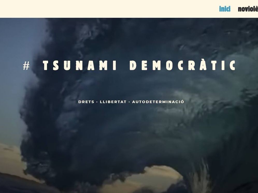 Foto: Captura de la web de Tsunami Democràtic.