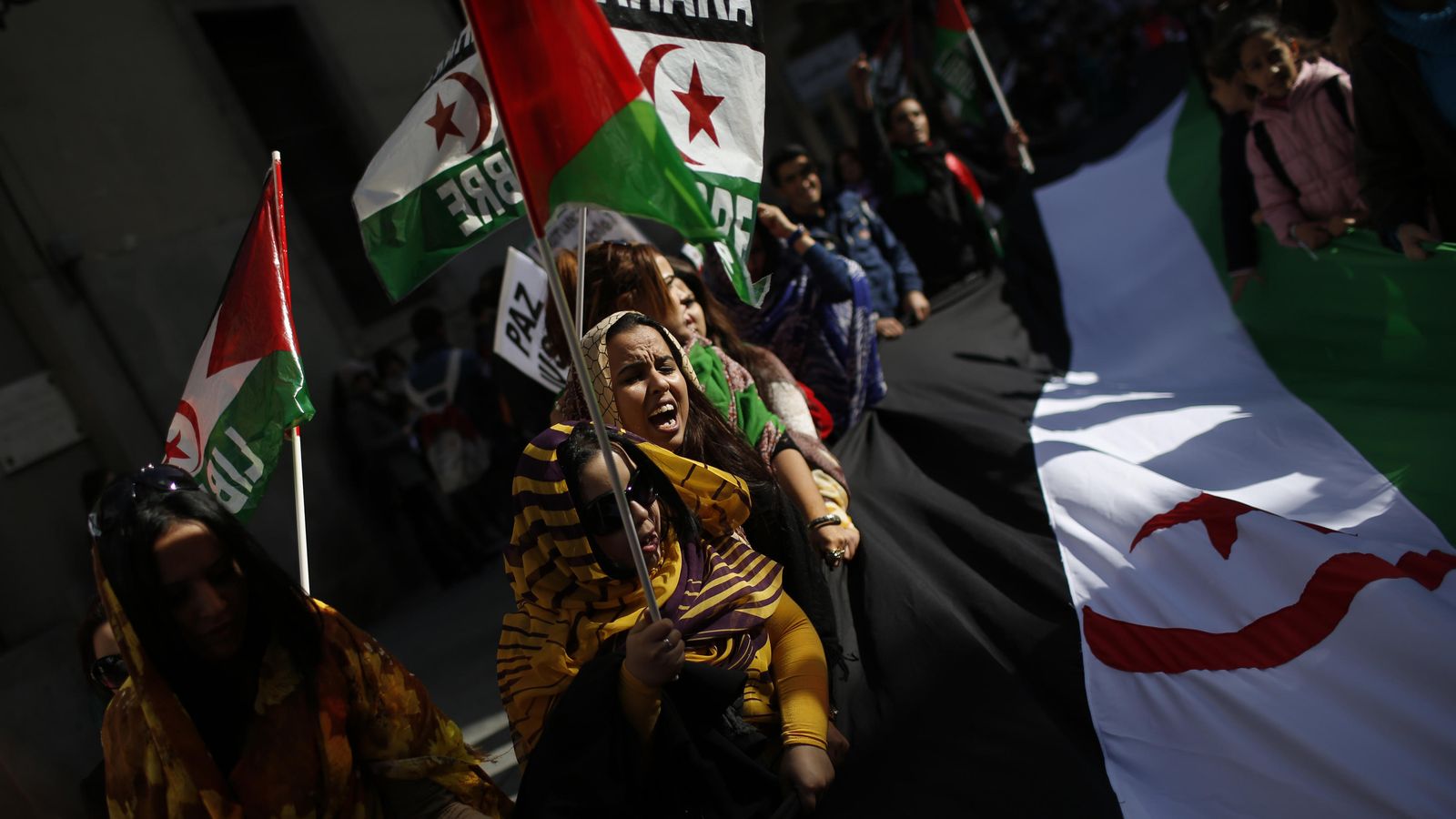 Foto: Manifestación en apoyo de la independencia del Sáhara Occidental en Madrid, el 16 de noviembre de 2014 (Reuters)