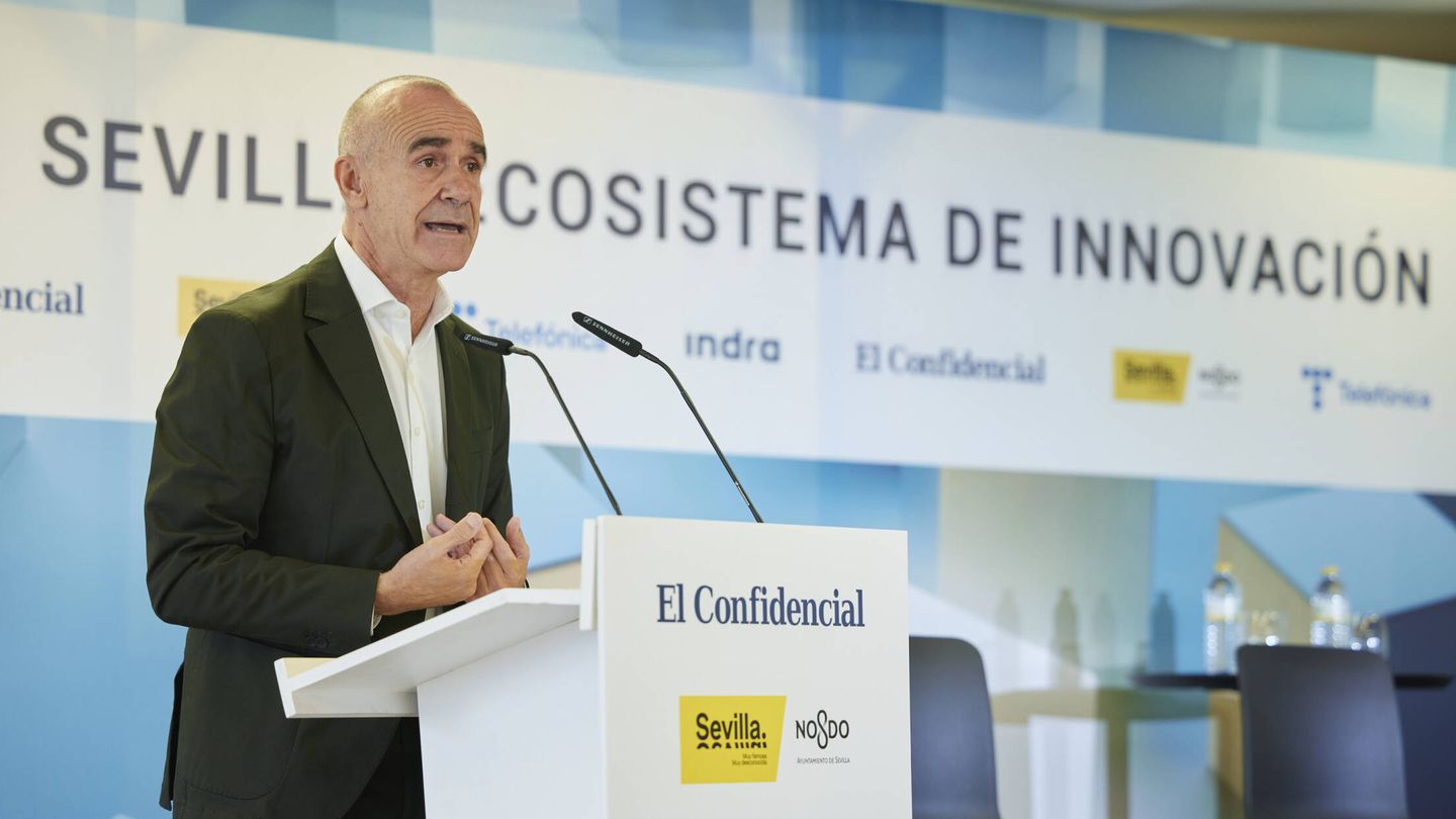 El alcalde de Sevilla, durante la bienvenida institucional del foro 'Sevilla, ecosistema de innovación'.