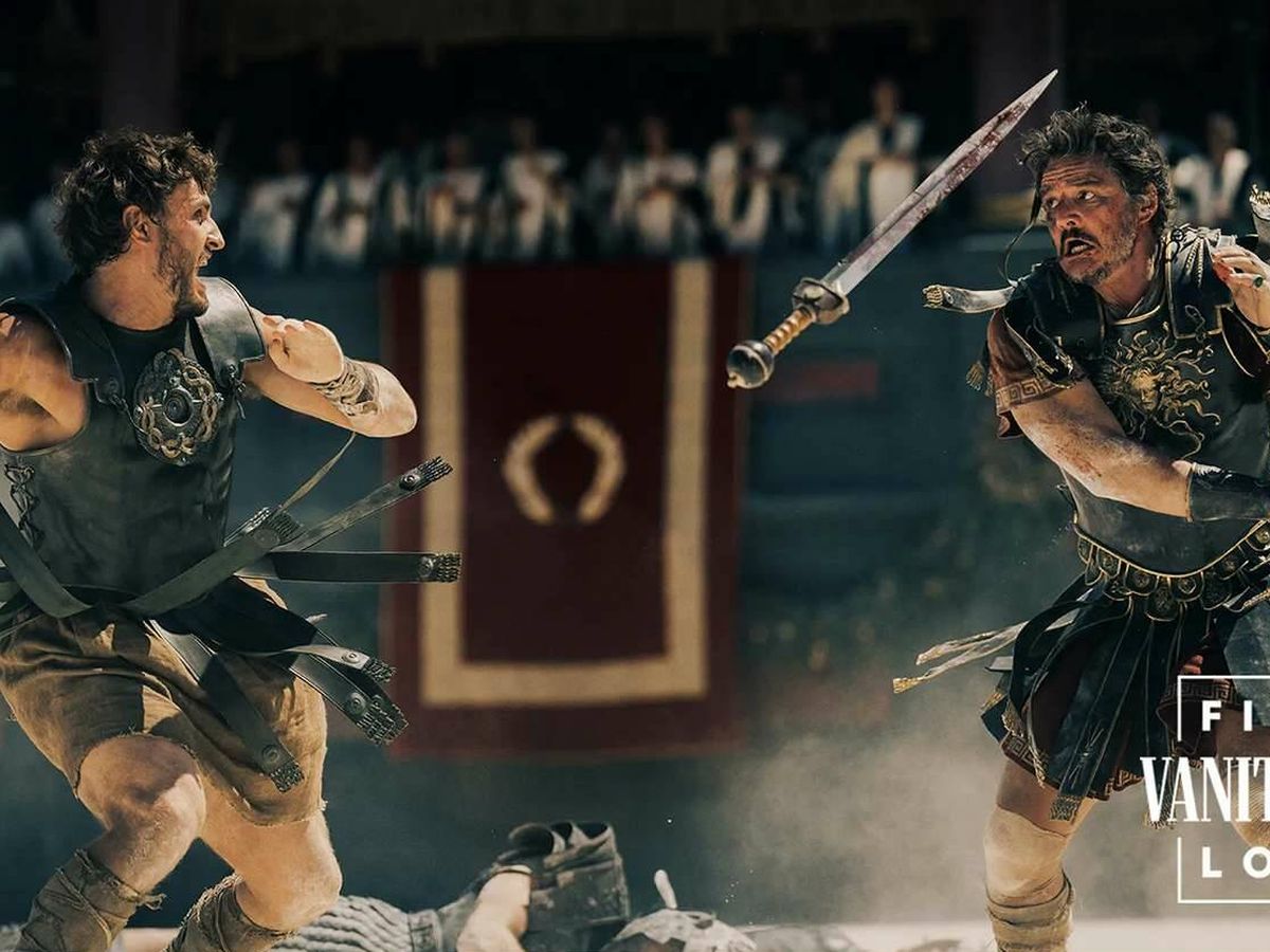 Foto: Imagen de Pedro Pascal y Paul Mescal, en un momento de la película 'Gladiator 2' (Vanity Fair)
