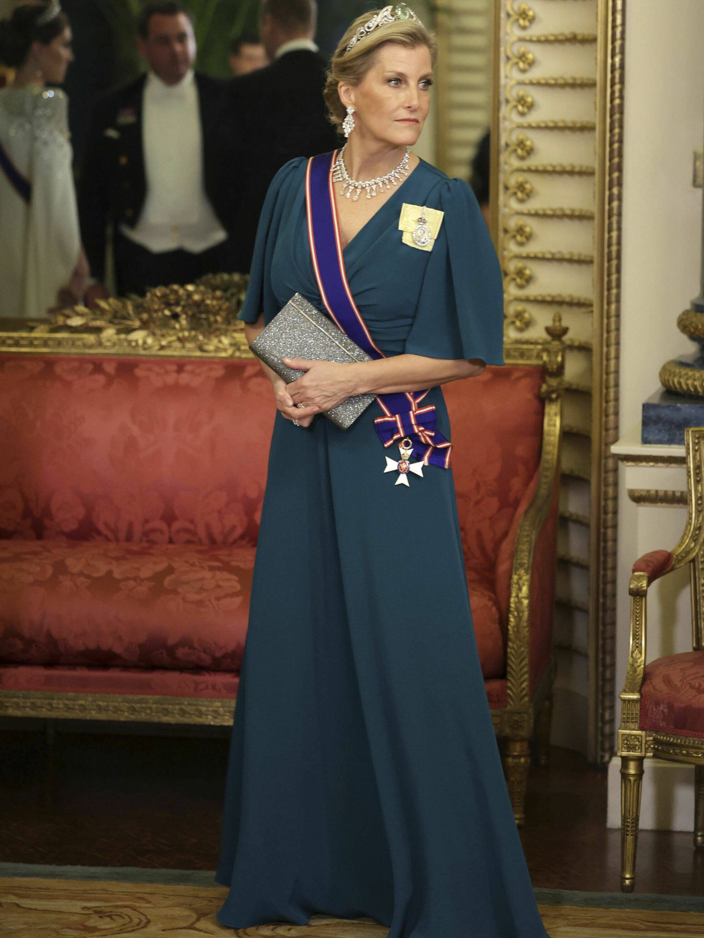 Sophie de Wessex, en la cena de gala celebrada en Buckingham Palace. (Gtres)