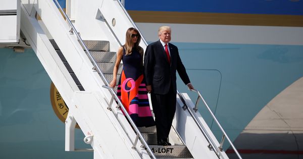 Foto: Llegada del presidente estadounidense y su mujer, Melania Trump, a la cumbre del G20 en Hamburgo. (REUTERS)