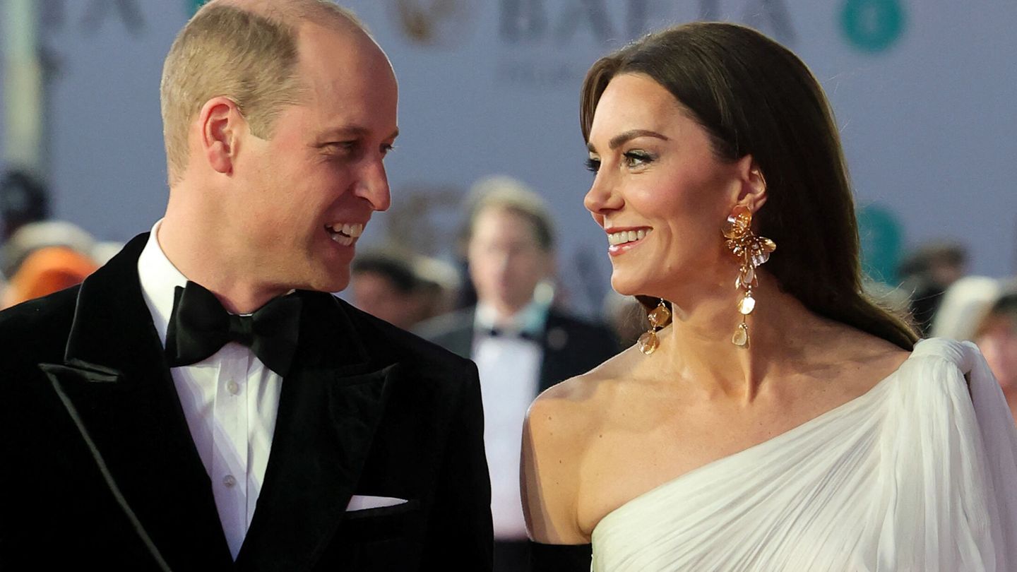 Guillermo y Kate Middleton el año pasado en los Bafta. (Reuters)