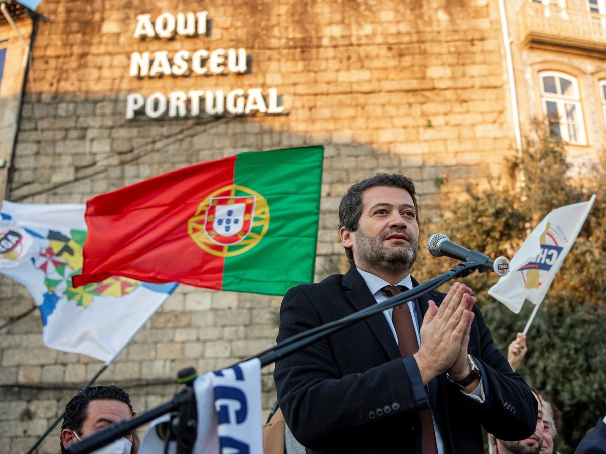 Foto: El líder de la ultraderecha portuguesa, André Ventura, durante la campaña presidencial. (EFE/Octavio Passos)
