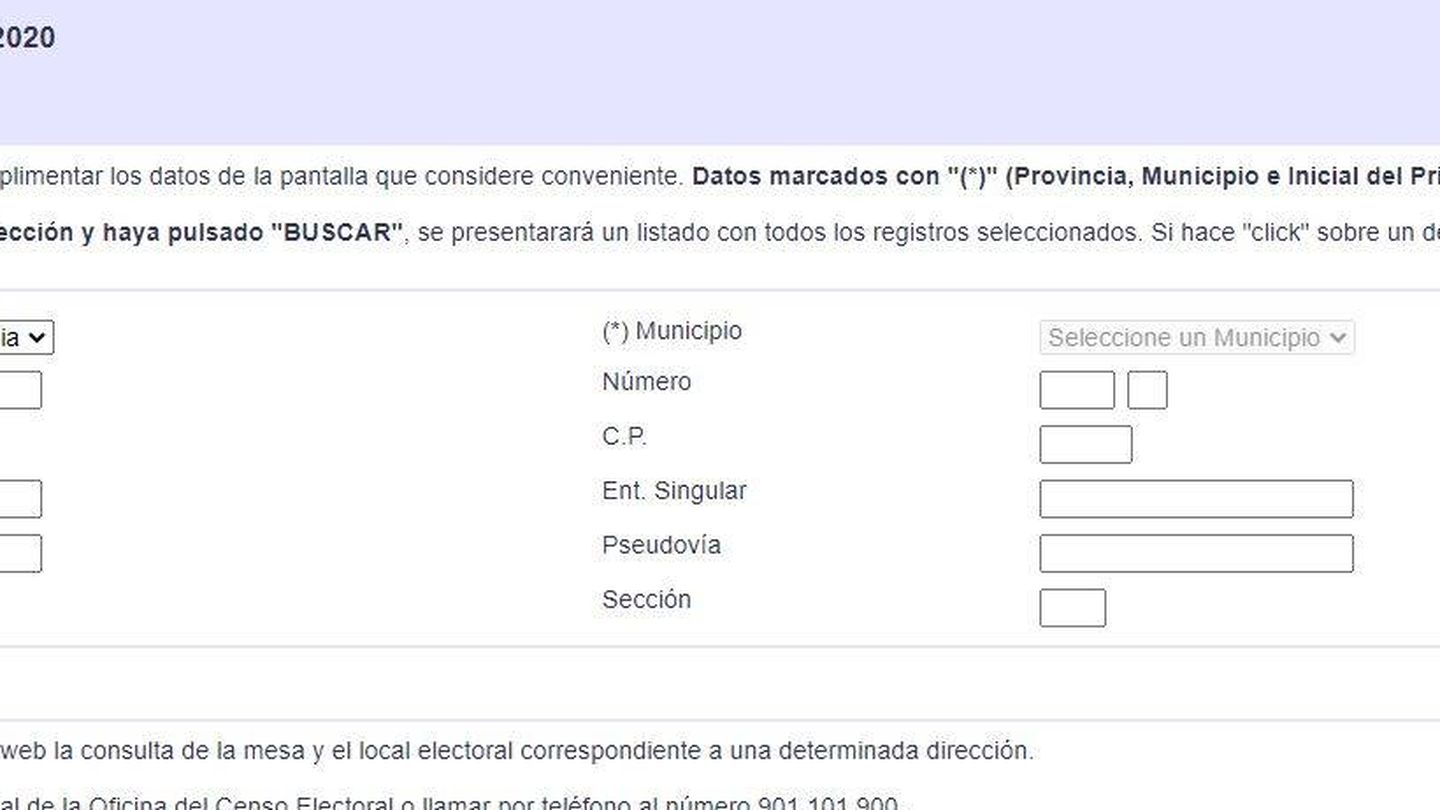 'App' para encontrar el colegio electoral del INE. (EC)