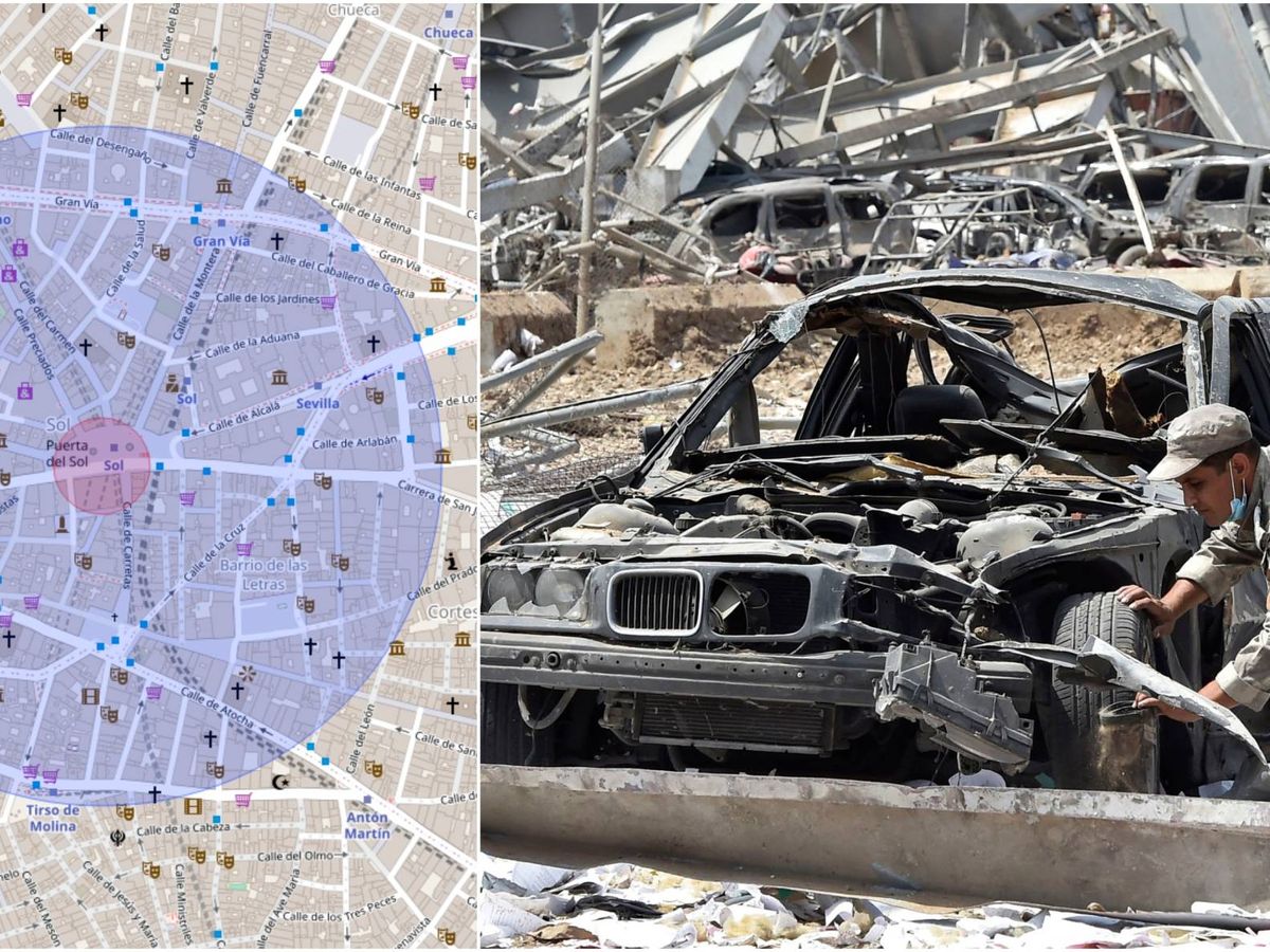 Foto: El área que resultaría más devastada en Madrid de ocurrir una explosión así (Francisco París/EFE)