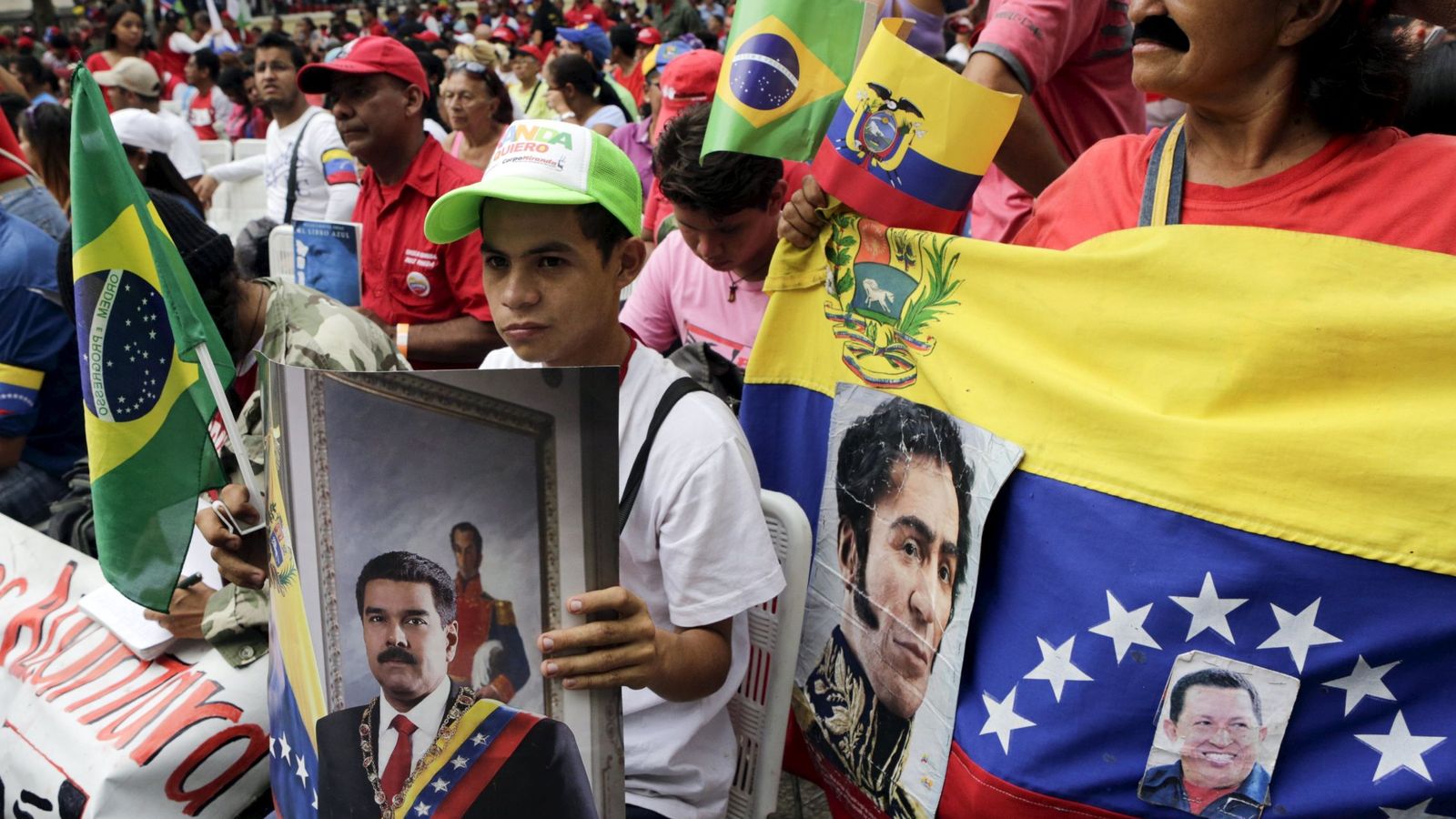 Foto: Partidarios del presidente Nicolás Maduro, durante la celebración del 206º aniversario de la Declaración de Independencia del país, el 19 de abril de 2016. (Reuters)