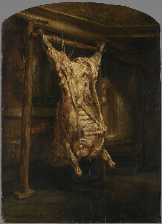 'El buey desollado'. Rembrandt. 1655. Musée du Louvre.