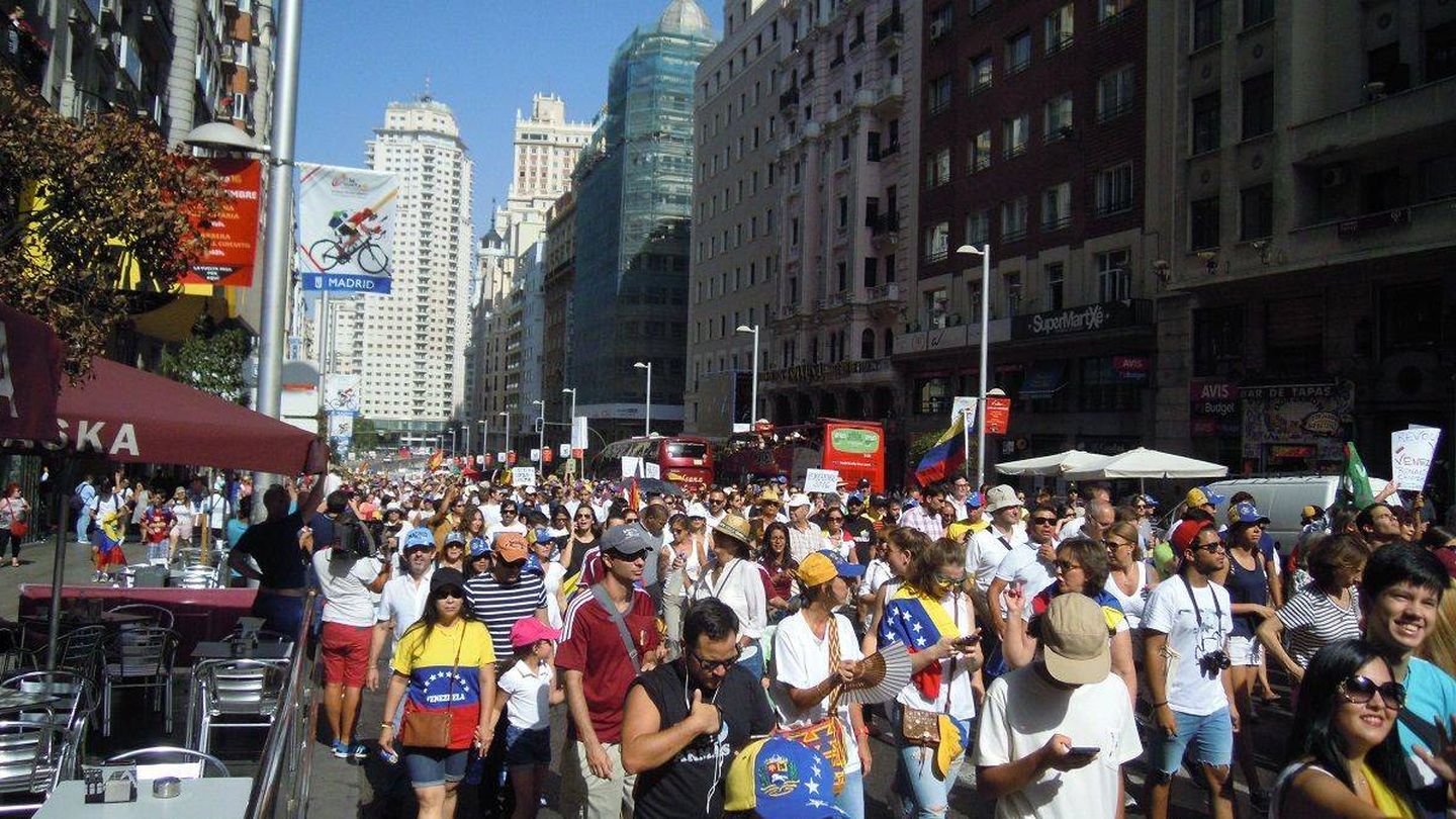 Manifestación antichavista de septiembre de 2016 en Madrid.
