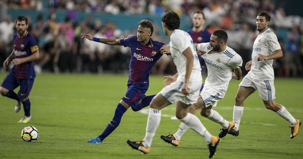 Foto: El Madrid y el Barcelona jugaron en Miami un amistoso. (EFE) 