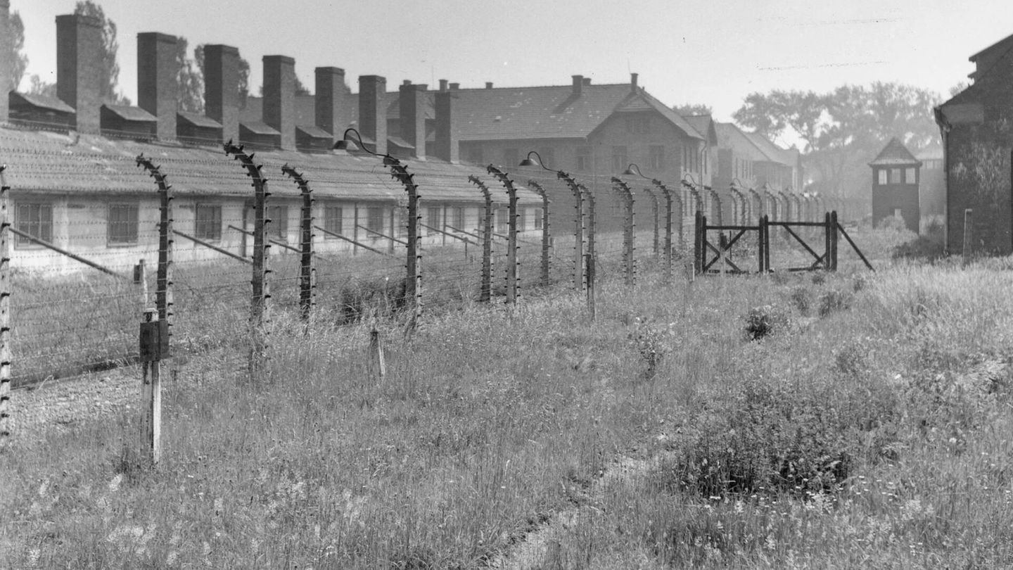 Vista de Auschwitz en 1955. (Getty/Three Lions)