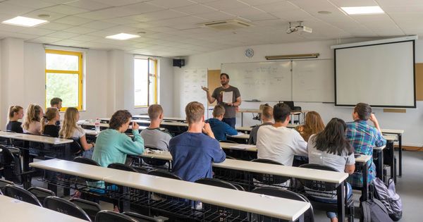 Foto: Un aula de la Universidad Internacional Menéndez Pelayo. (EFE)