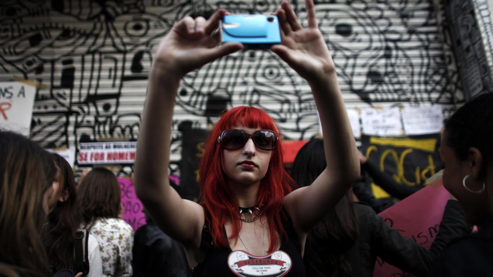 Foto: Una joven brasileña durante la Marcha de las Vagabundas en Sao Paulo, una protesta contra los crímenes sexuales (Reuters).   