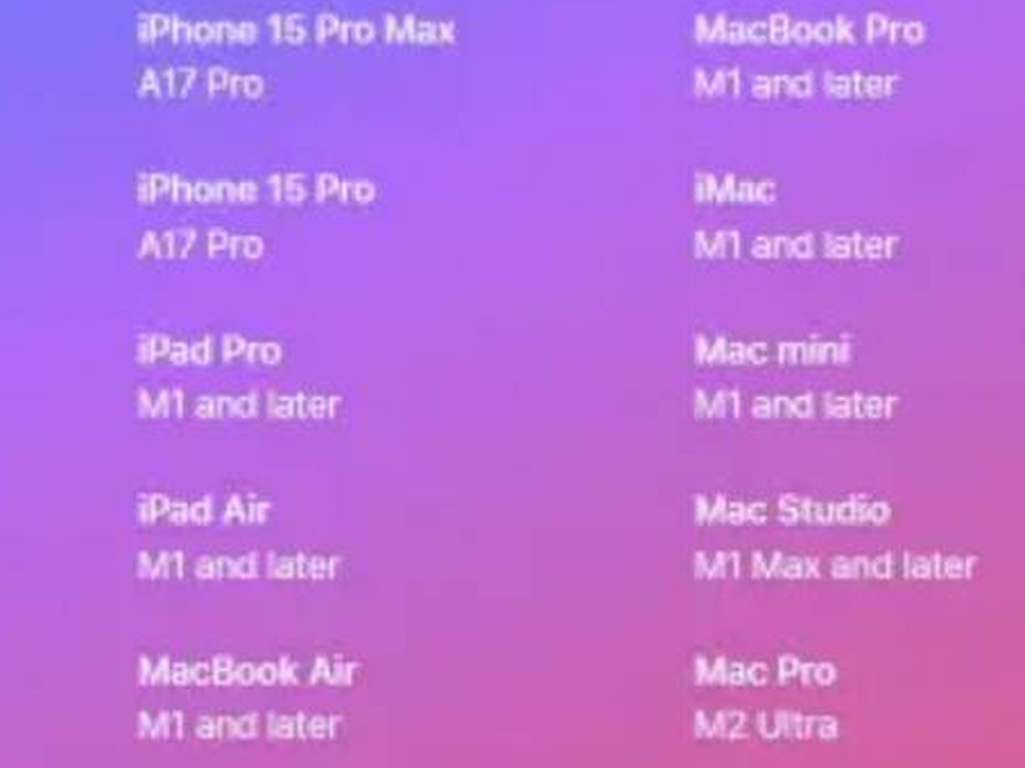 Listado oficial de dispositivos compatibles con Apple Intelligence (Apple.com)