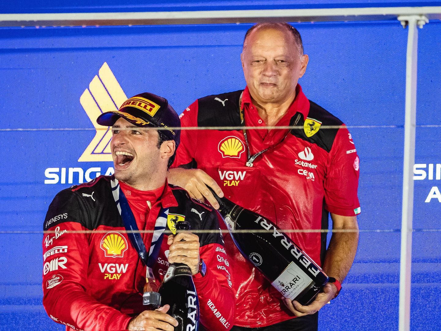 Sainz ahora es el gran aliado de Vasseur para fortalecer su posición en Ferrari (EFE/ EPA /TOM WHITE)
