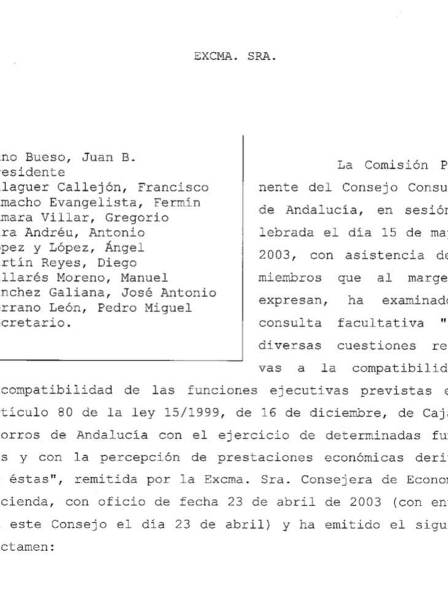 Informe del Consejo Consultivo de Andalucía