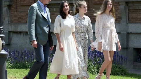 Vestido midi y blanco: la clave de estilo de Carolina de Mónaco, la reina Letizia y Marta Ortega