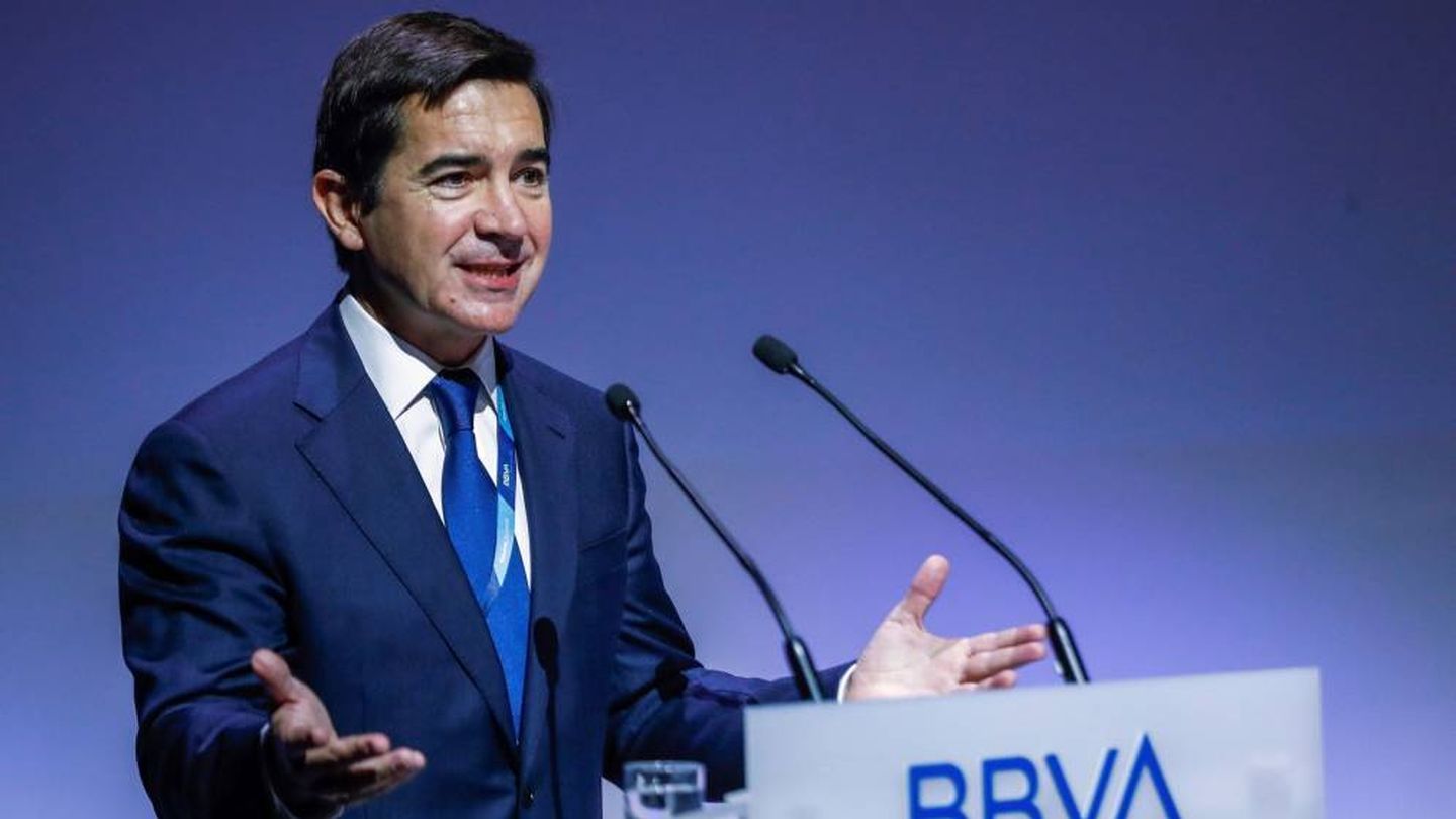 El presidente del BBVA, Carlos Torres, en un acto de la entidad. (EFE)
