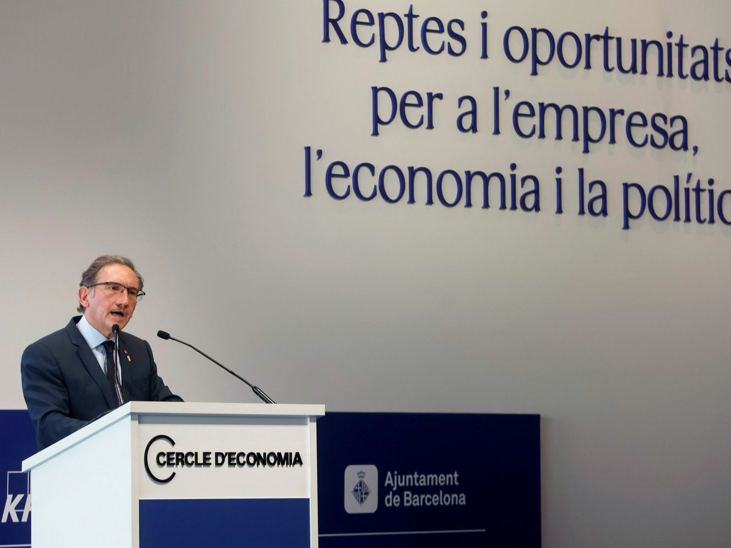 El 'conseller' de Economía, Jaume Giró, durante la Reunión del Cercle d'Economia. (EFE)