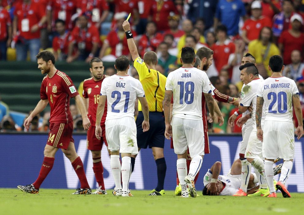 Foto: Imagen de la humillante derrota por España ante Chile (EFE)