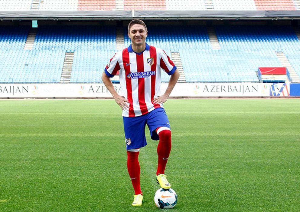 Foto: Siqueira, en su presentación como nuevo jugador del Atlético de Madrid.