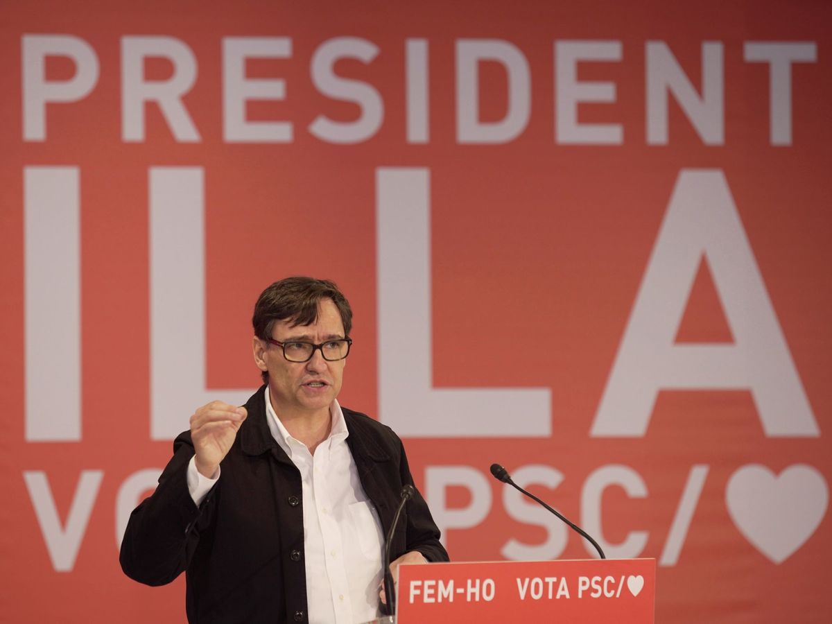 Foto: Salvador Illa, el candidato del PSC, en un acto de campaña. (EFE)