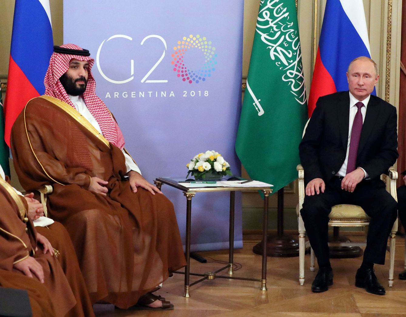 Putin con Bin Salman. (Reuters)