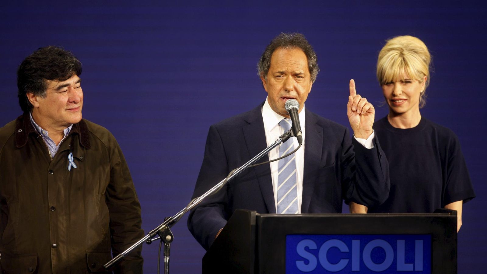 Foto: El candidato argentino Daniel Scioli (c). (Reuters)
