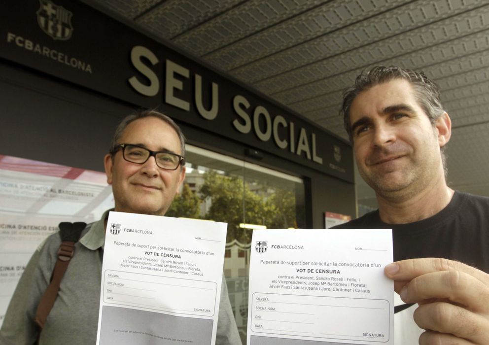 Foto: Jordi Cases (d), el día que presentó la moción de censura el pasado mes de octubre.