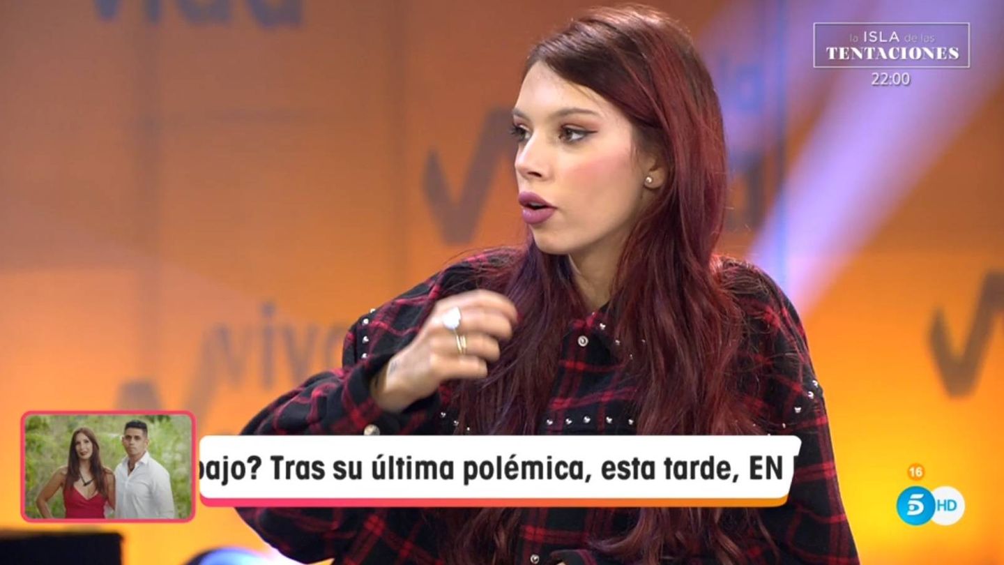 Alejandra Rubio desmarcándose de su familia. (Telecinco).
