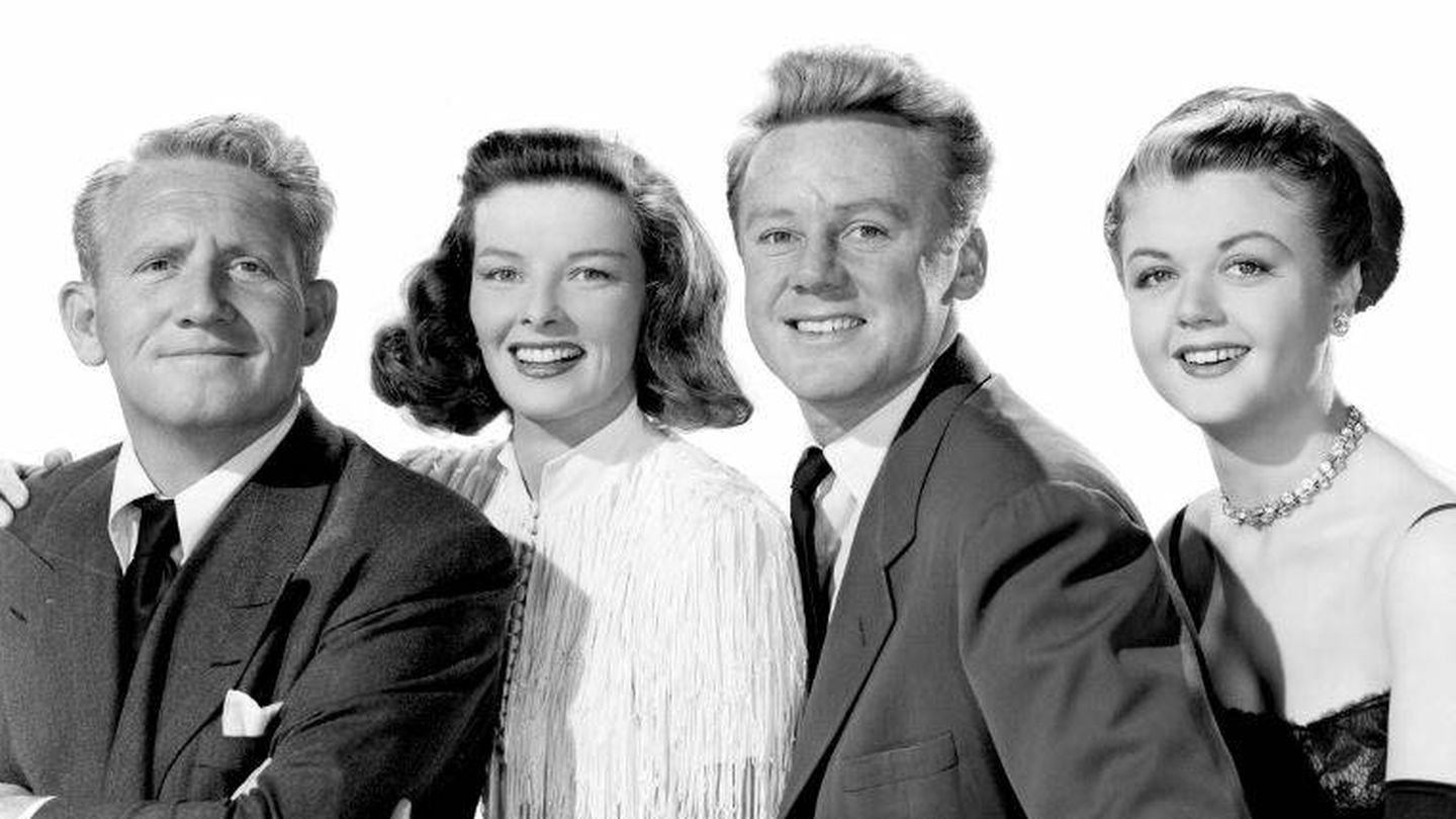 Lansbury (derecha), junto a Van Johnson, Katharine Hepburn y Spencer Tracy. (Filmin)